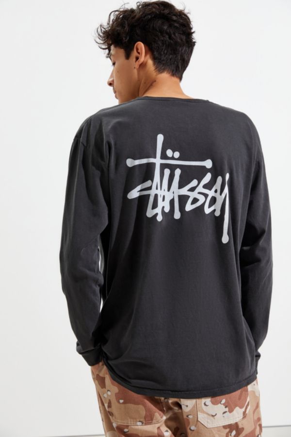 Stussy Logo Long Sleeve Tee Urban Outfitters