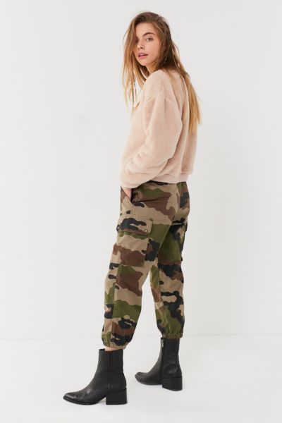 cropped camo trousers