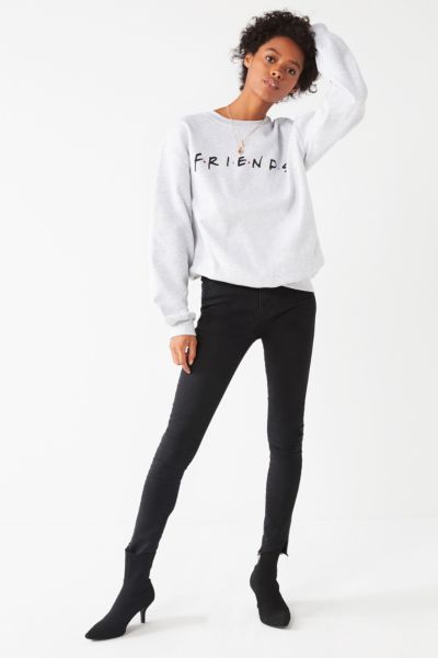 urban outfitters friends hoodie sweatshirt black