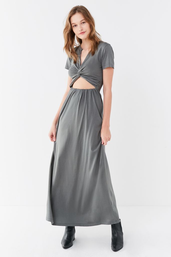 UO Twist Front Cut Out Maxi Dress | Urban Outfitters