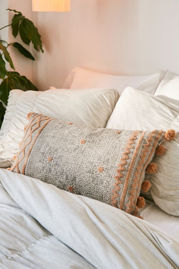 Geo Tufted Bolster Pillow Urban Outfitters