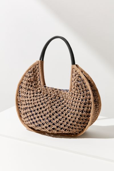 circle straw tote bag