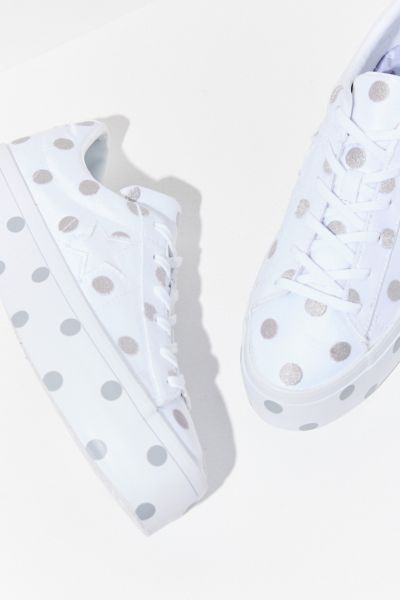 converse one star polka dot platform sneaker