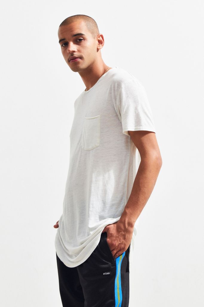 curved hem burnout tee