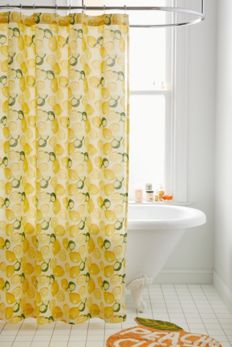 Slide View: 1: Allover Fruits Patterned Shower Curtain