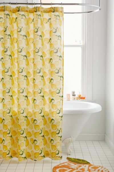 Allover Fruits Patterned Shower Curtain