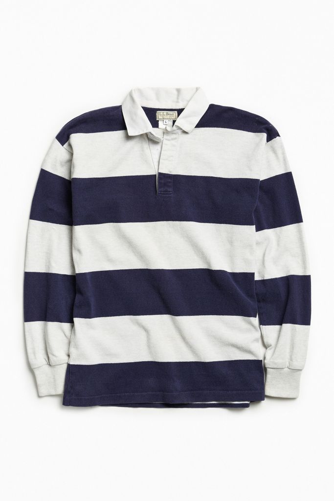 Vintage L.L. Bean Grey Stripe Rugby Shirt | Urban Outfitters Canada