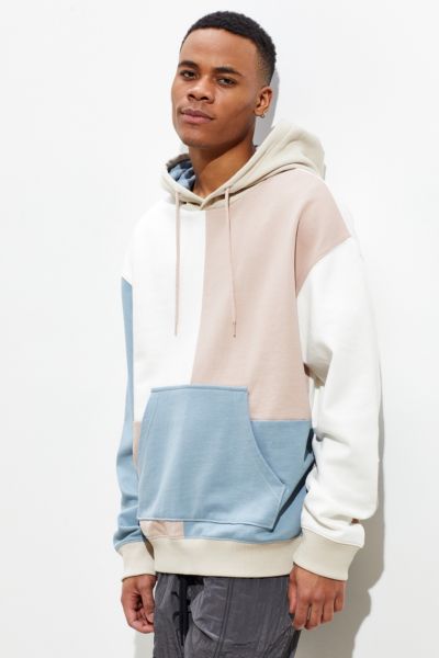 uo pastel colour block hoodie