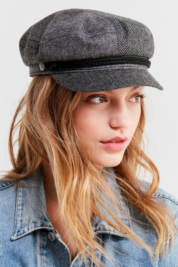 Brixton + UO Fiddler Patchwork Herringbone Fisherman Hat | Urban Outfitters