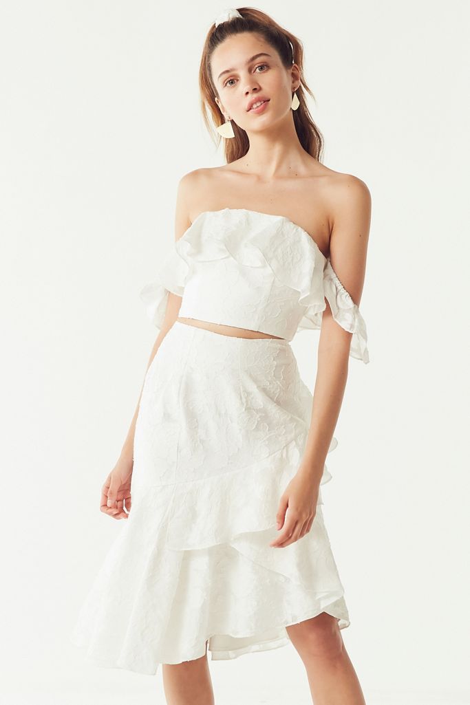 Keepsake Radar Floral Ruffle Midi Skirt Urban Outfitters Canada