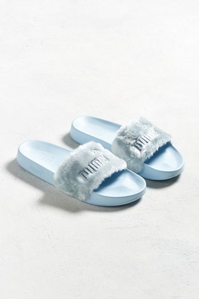 puma slide sandals fur