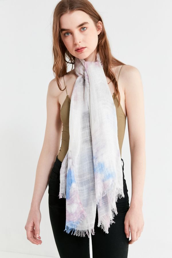 Lightweight Woven Tie Dye Scarf Urban Outfitters