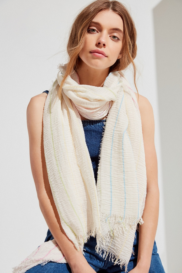 UO Lightweight Rainbow Scarf Urban Outfitters