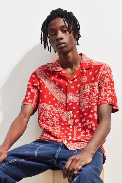 ralph lauren red bandana shirt