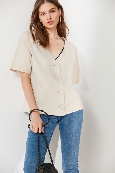 UO Enzo Button-Down Tee | Urban Outfitters