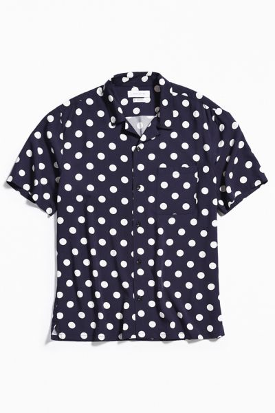 polka dot button up shirt