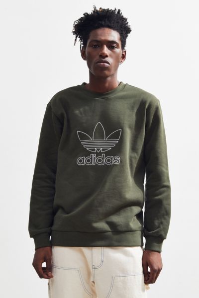 adidas outline crew neck sweatshirt