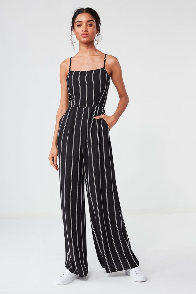 UO Striped Wide Leg Jumpsuit | Urban Outfitters