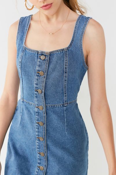 black cotton pinafore dress