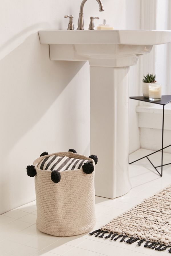 Lorena Canals Bubbly Pom Laundry Basket Urban Outfitters