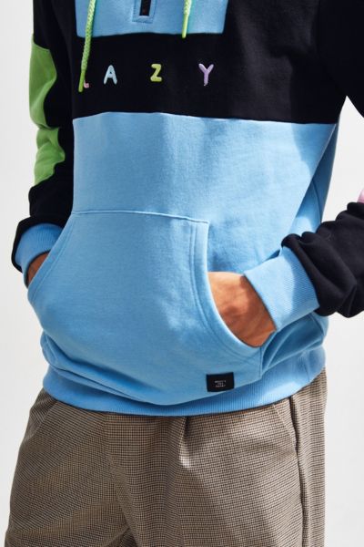 lazy oaf color panel hoodie