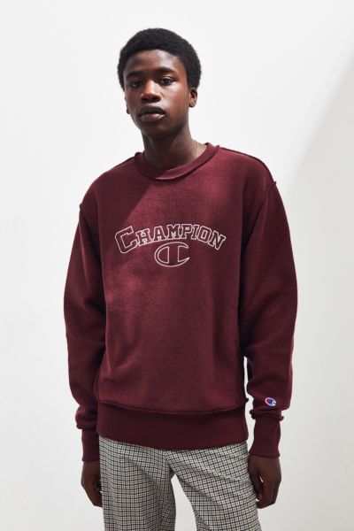 champion inside out crewneck