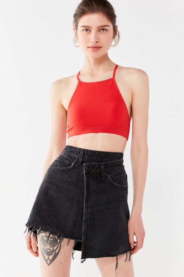 AGOLDE Crisscross Denim Skirt | Urban Outfitters