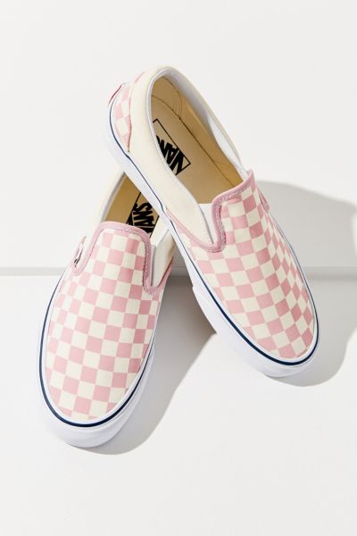 slip on vans checkerboard pink