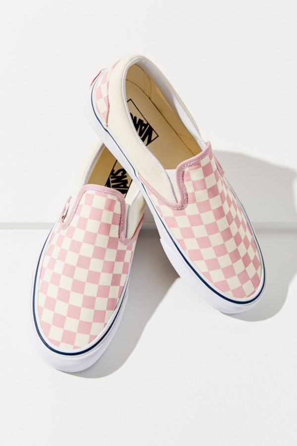Vans Pink Checkerboard Slip On Sneaker Urban Outfitters