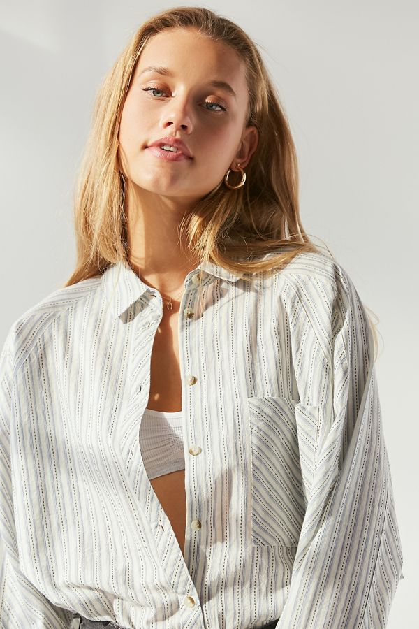 UO Brendan Lightweight ButtonDown Shirt Urban Outfitters