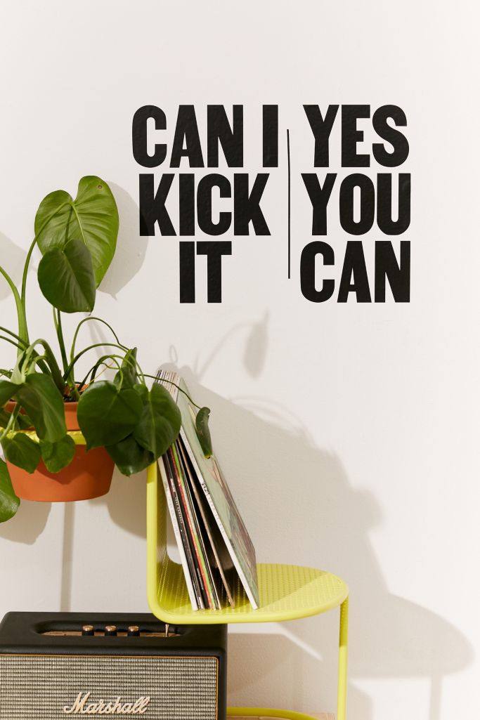 Can I Kick It Wall Decal Urban Outfitters