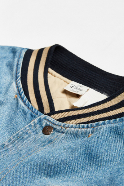 blue jean varsity jacket