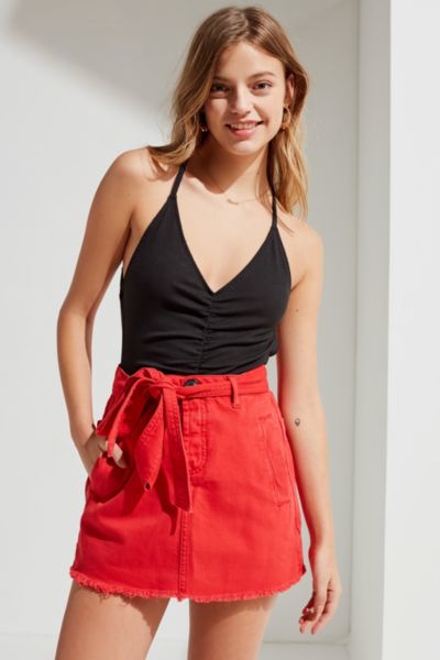 urban outfitters red skirt