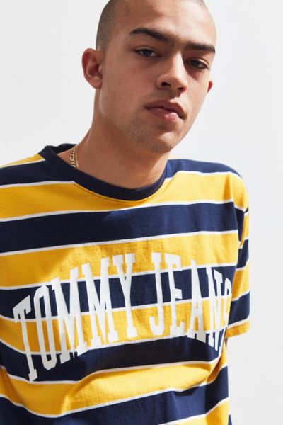 tommy jeans collegiate stripe tee