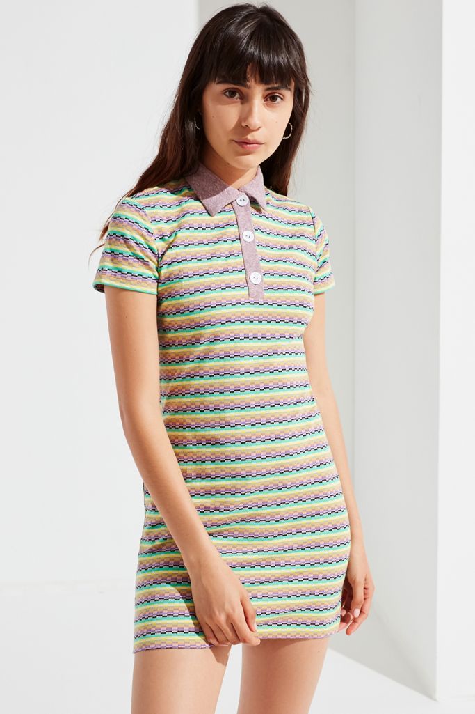 UO Knit Polo Shirt Dress Urban Outfitters