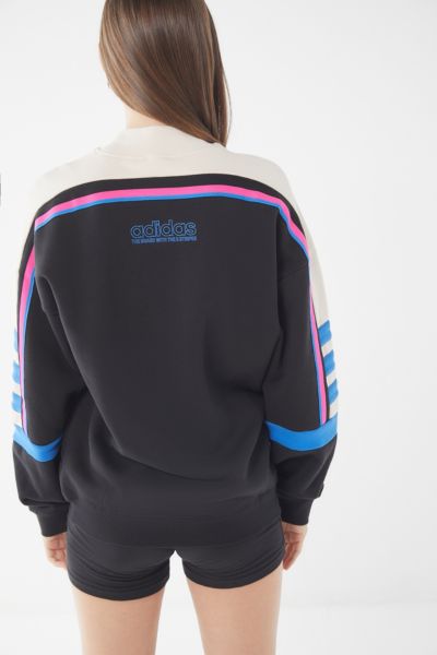 adidas mock neck moto sweatshirt