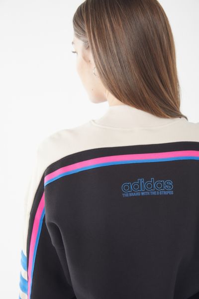 adidas mock neck moto sweatshirt