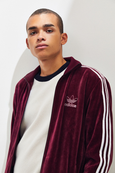 adidas velvet track top