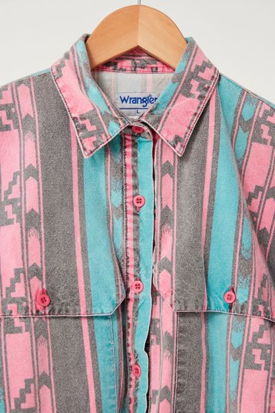 vintage wrangler button down shirt