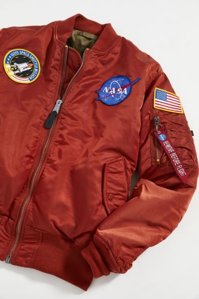 champion nasa jacket red