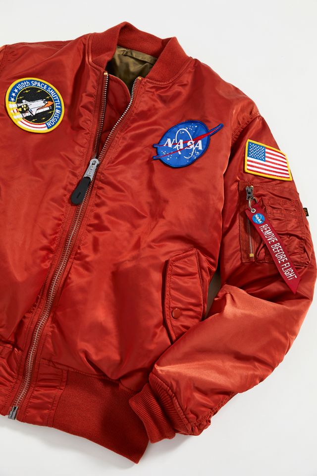 Alpha Industries MA-1 NASA Slim Fit Bomber Jacket | Urban Outfitters