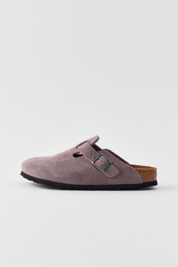 Slide View: 1: Birkenstock Boston Soft Footbed Suede Clog