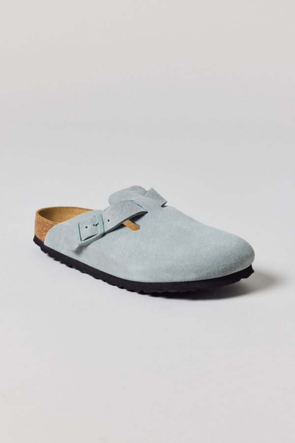 Slide View: 3: Birkenstock Women's Boston Soft Footbed Suede Clog