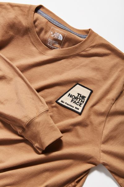 the north face long sleeve patch tee