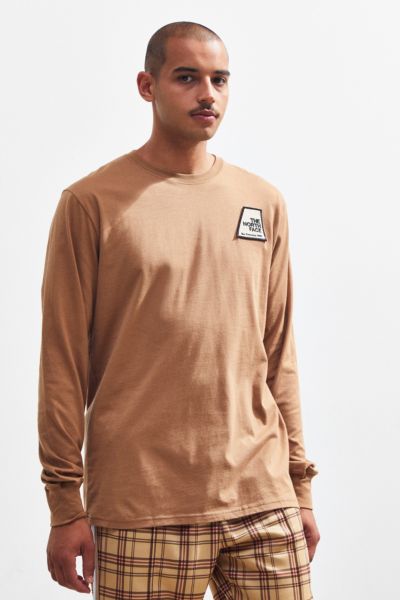 the north face long sleeve patch tee