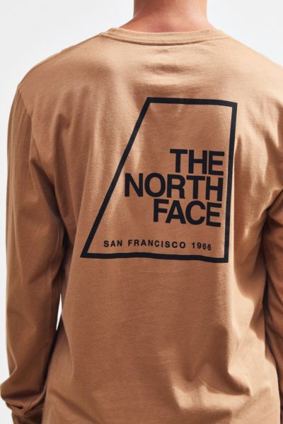 the north face long sleeve patch tee