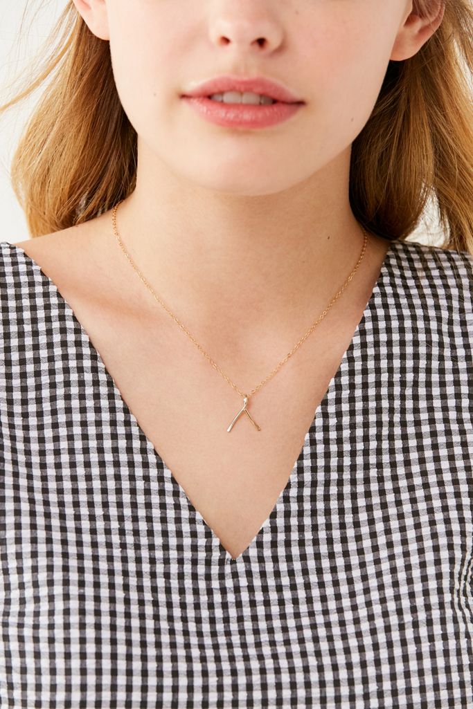 Oxbow Designs Wishbone Necklace Urban Outfitters