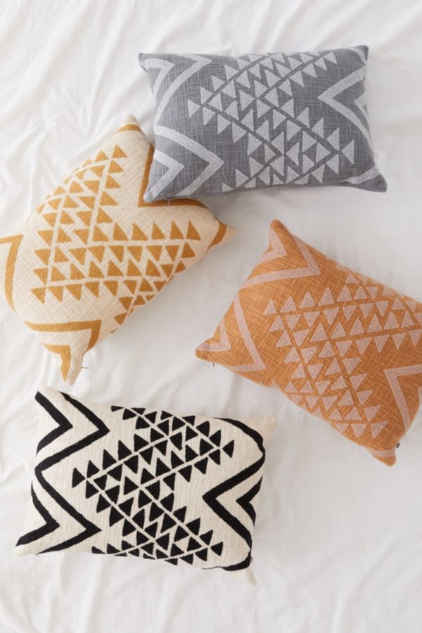 Elyse Embroidered Lumbar Pillow Urban Outfitters