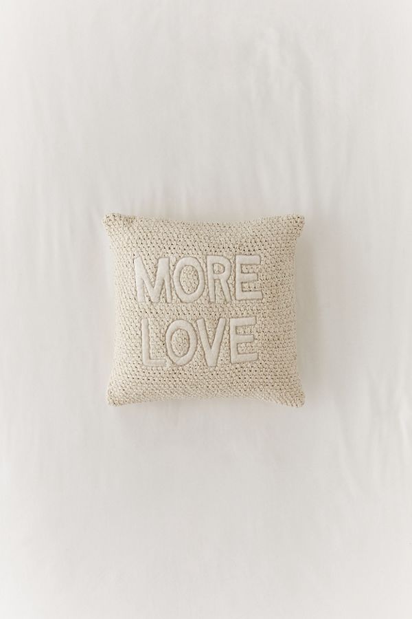 More Love Crochet Throw Pillow Urban Outfitters
