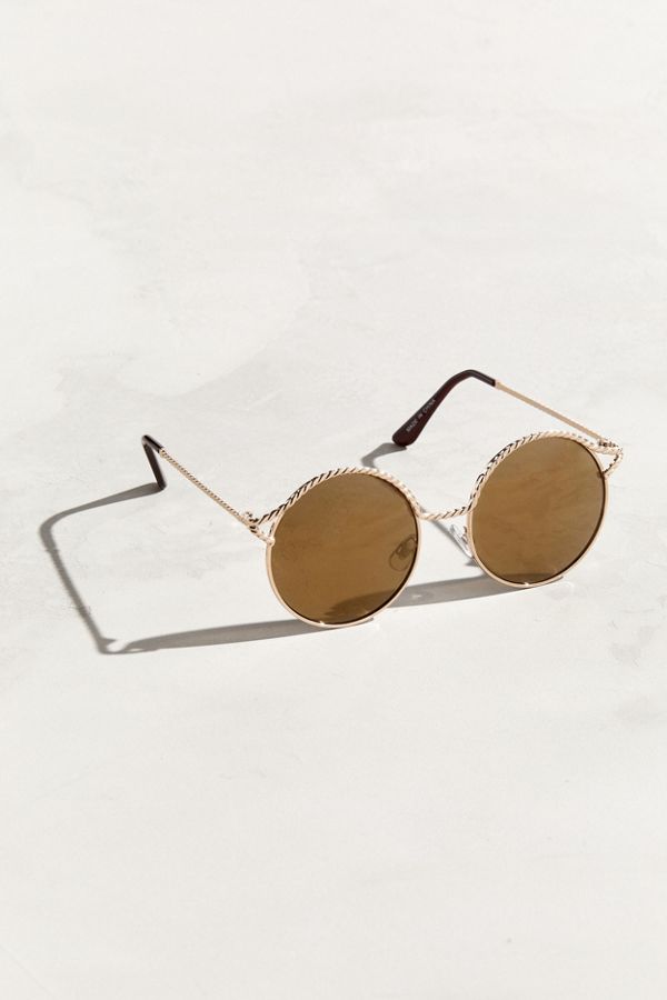 Rope Top Round Sunglasses Urban Outfitters